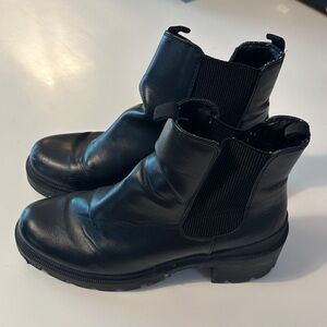 Target Black Chelsea Ankle Booties with Lug Sole